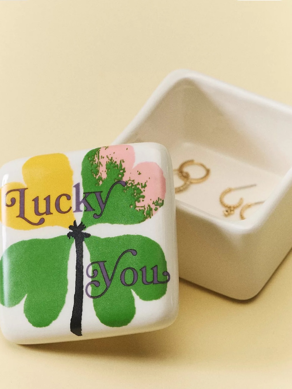 Anthropologie Averie Ceramic Lucky Trinket Dish or Dice Holder